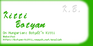 kitti botyan business card